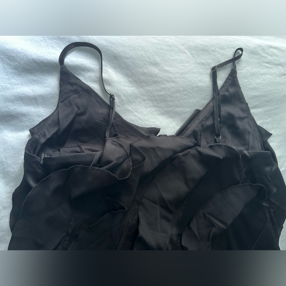 NWT Anthropologie Black Ruffle Maxi Dress - Picture 7 of 8